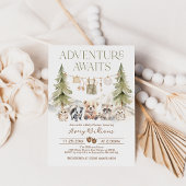 Woodland Adventure Oh Boy Baby Shower Invitation 招待状
