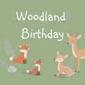  Woodland Animal Birthday Party  ペーパープレート