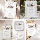 Rustic Woodland Baby Shower Diaper Raffle Insert ロイヤリティカード