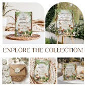 Adventure Awaits Woodland Baby Shower Forest 招待状