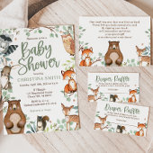 サファリ赤ちゃんシャワーブックリクエストカード エンクロージャーカード