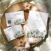 ウッドランドエバーグリーン結婚マウンテンズ詳細 エンクロージャーカード