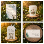 Woodland Opossum Baby • Neutral Nursery クッション