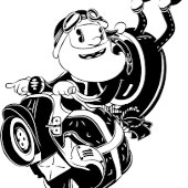 レトロクリスマスキャラクターティッシュペーパー 薄葉紙