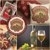 ホリースタースノーフレーククリスマスホリデーレッド クッション