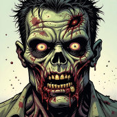 ハッピーハローウィン | ゾンビをテーマ ポストカード