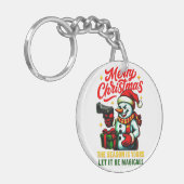 Collector's Snowman Keychain Edgy Christmas キーホルダー (正面左)