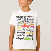 College Education Word Cloud patterns Tシャツ (正面)