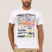 College Education Word Cloud patterns Tシャツ (正面)