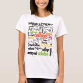 College Education Word Cloud patterns Tシャツ (正面)