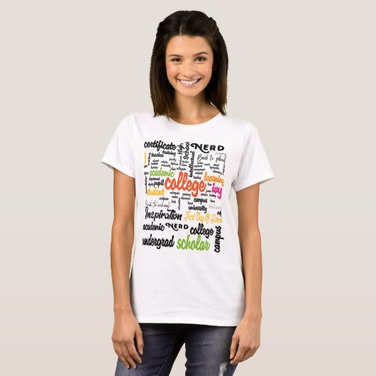 College Education Word Cloud patterns Tシャツ (正面フル)
