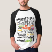 College Education Word Cloud patterns Tシャツ (正面)