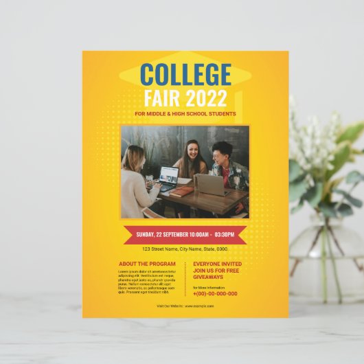 College Fair Flyer Template Template (スタンド正面)