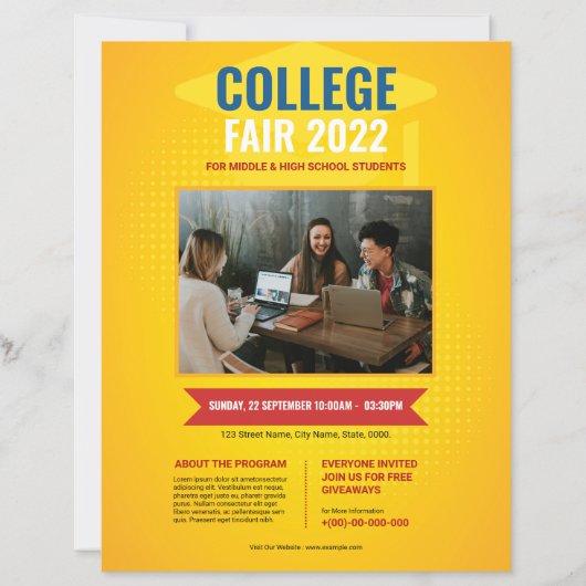 College Fair Flyer Template Template (正面)
