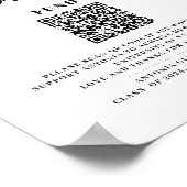 College fund floral graduation printable sign ポスター (角)