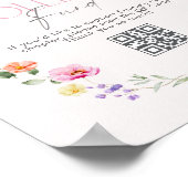 College Fund Qr Code Graduation Pink Bow ポスター (角)