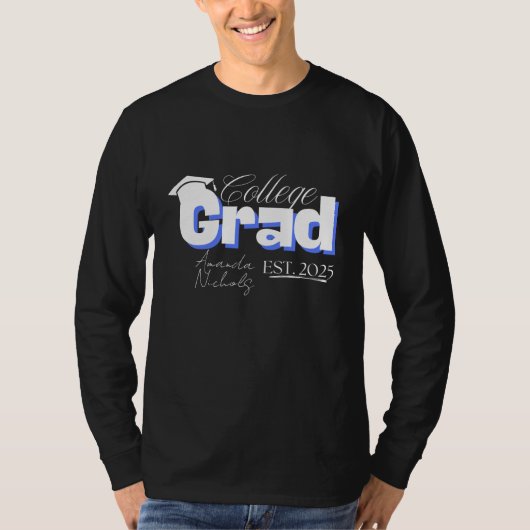 College Grad Est. 2025 Graduation College Senior   Tシャツ (正面)