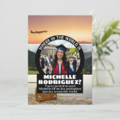 College Graduation Travel Sendoff Party QR Code 招待状 (スタンド正面)