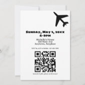 College Graduation Travel Sendoff Party QR Code 招待状 (裏面)