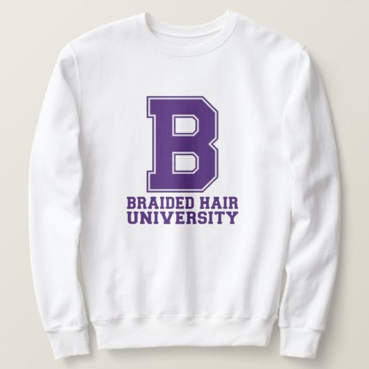 College Letter Braids Custom Graphic Sweatshirt スウェットシャツ (デザイン正面)
