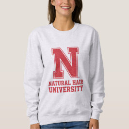 College Letter Natural Hair Graphic Sweatshirt スウェットシャツ