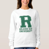 College Letter Relaxed Hair Love Graphic Pullover スウェットシャツ (正面)