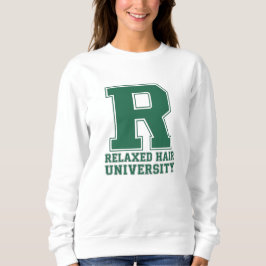 College Letter Relaxed Hair Love Graphic Pullover スウェットシャツ