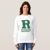 College Letter Relaxed Hair Love Graphic Pullover スウェットシャツ (正面フル)