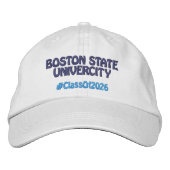 College Name Graduate 2026 Hashtag 刺繍入りキャップ (正面)