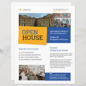 College Open House Flyer Template (正面/裏面)