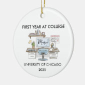College Ornament, Freshman Year Christmas, New  セラミックオーナメント (左)