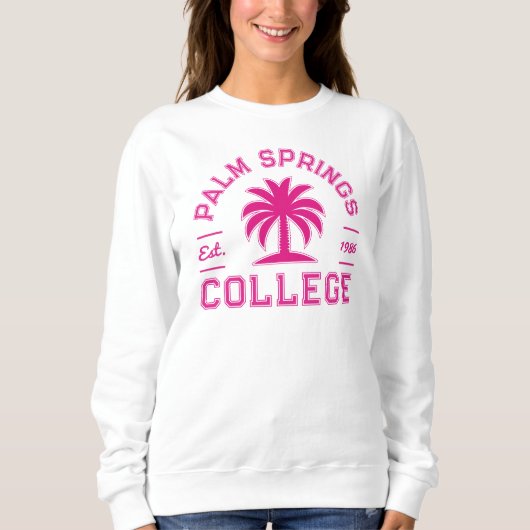 College - Palm Springs - Pink スウェットシャツ (正面)