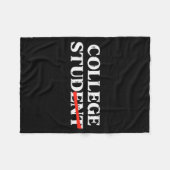 College Stud Student Funny Humor University Party  フリースブランケット (正面(横))