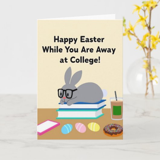 College Student Holiday Card カード (黄色い花)