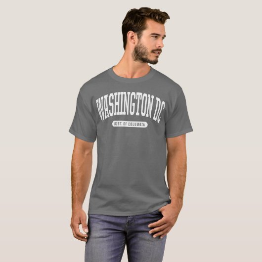 College Style Washington Dc District Of Columbia g Tシャツ (正面フル)