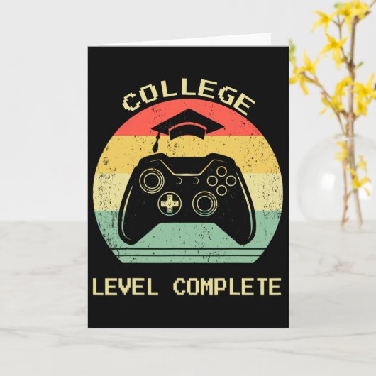 College University Graduation Level Complete Video カード (黄色い花)