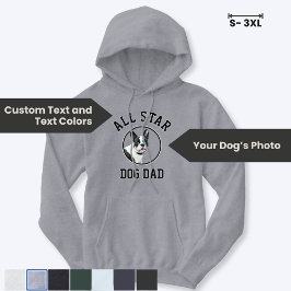 Collegiate All Star Dog Dad Custom Photo パーカ