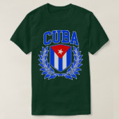 Collegiate Cuban Coat of Arms Tシャツ (デザイン正面)