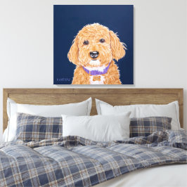 Collegiate Goldendoodle キャンバスプリント
