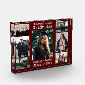 Collegiate Maroon氏の卒業祝い写真  フォトブロック (左)