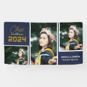 Collegiate Scriptネイビーバナー 横断幕 (横)