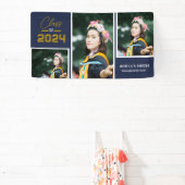 Collegiate Scriptネイビーバナー 横断幕 (インサイチュ)