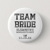 Collegiate Team Bride Bachelorette Party 缶バッジ (正面)