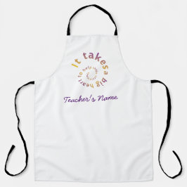 Collerful Spiral Quote Teacher Apron-Personalized  エプロン