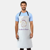Collerful Spiral Quote Teacher Apron-Personalized  エプロン (着用した状態)