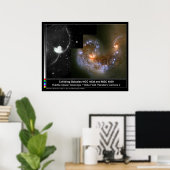 Colliding Galaxies Hubble Telescope ポスター (ホームオフィス)
