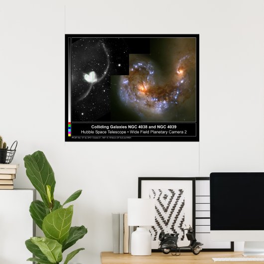 Colliding Galaxies Hubble Telescope ポスター (ホームオフィス)