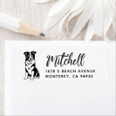 Collieオーナ縁どー差出人住所犬のオーナーラベル ラベル (インサイチュ)