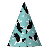 Collie縁どとPaw Print パーティーハット (裏面)