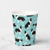 Collie縁どとPaw Print 紙コップ (左)